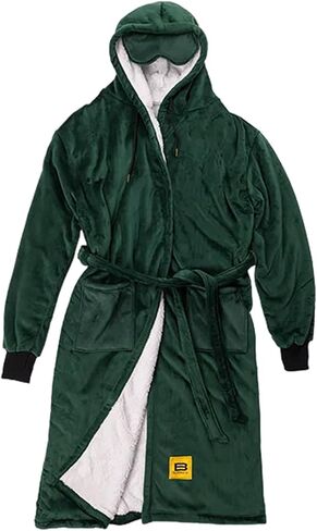 Big Bannet Co® Hideout Robe ™ | شيربا رداء | أردية فاخرة للنساء والرجال | ناعمة المنازل من أجل الراحة النهائية | مقنع in Kuwait