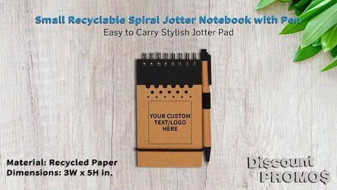 Promos خصم 50 حزمة ملاحظات صغيرة قابلة لإعادة التدوير - نص قابل للتخصيص ، شعار - 60 صفحة مبطنة - أسود in Kuwait