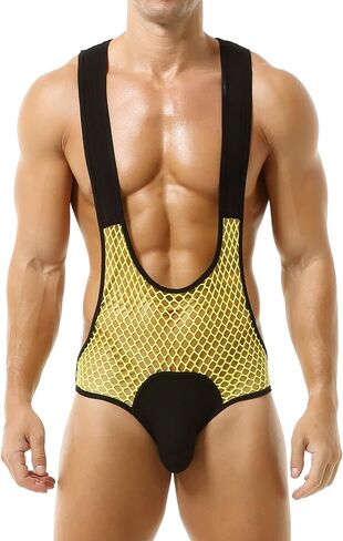 بدلة رجالي شبكية شفافة من خلال المصارعة القميص Fishenet Boxer Leotrad لملابس النوم in Kuwait