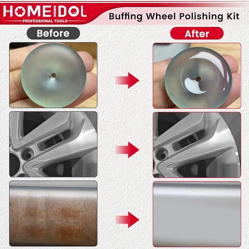 78PCS Buffing Wheel for Dremel Polishing Kit, HOMEIDOL 1/8" Shank Polishing Buffing Wheel for Dremel Tool Accessories with Buffing Compound, Abrasive Wheel Buffing Polishing Wire Brush Polishing Bits in Kuwait