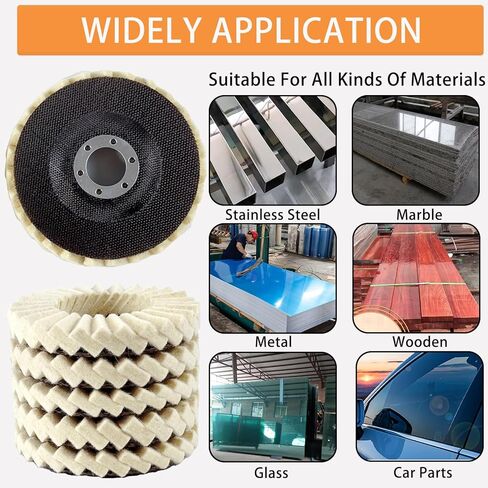 Wool Felt Flap Polishing Disc, Wool Polishing Pad, 4.5 Inch Wool Polishing Wheel for Angle Grinder, Metal, Marble, Stone, Furniture, Car Wax(2) in Saudi Arabia