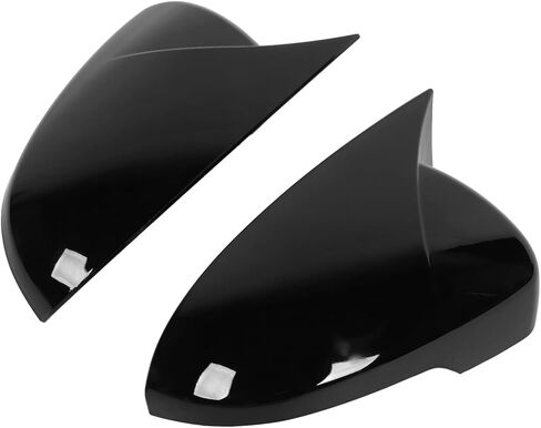 Door Mirror Covers,Pair Horn Shape Door Mirror Covers Side Mirror Caps Replacement Fits for Tucson 2019‑2020(carbon fiber)(carbon fiber) in Saudi Arabia