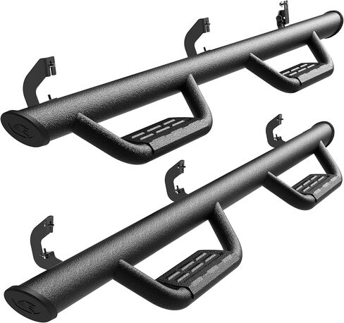 Tyger Auto Tyger Access Running Boards Compatible with 2019-2025 Chevy Silverado GMC Sierra 1500; 2020-2025 2500 3500HD | Crew Cab | TG-AS2C24001 | Textured Black Drop Step Rail in Saudi Arabia