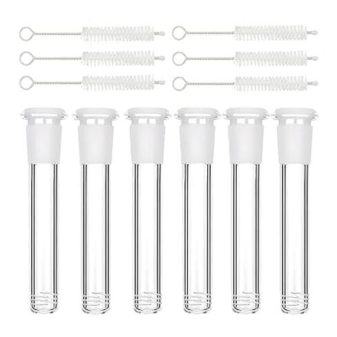Borosilicate Glass Tube with 6 Cleaning Brushes, 14mm Compatible Laboratory Equipment,15cm/5.9inch in Saudi Arabia