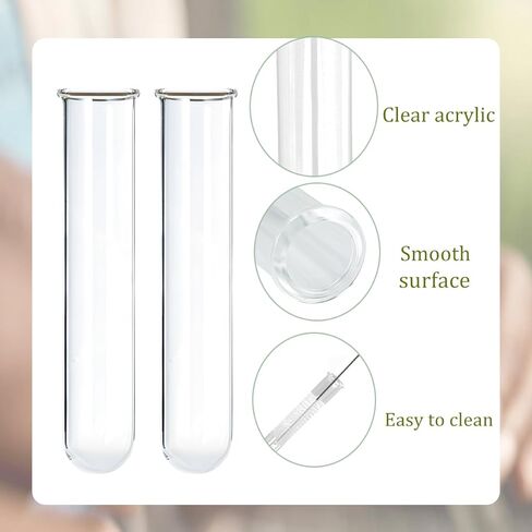 15 قطعة من الأنابيب الزجاجية للنباتات، أنابيب اختبار أنبوب تكاثر النباتات للتجارب العلمية، أنابيب اختبار زجاجية 20 مل للنباتات المائية، ديكور جدار المكتب المنزلي (12 سم) in Kuwait