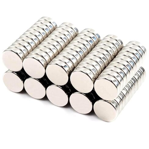 MIN CI 40 Pcs Super Strong Neodymium Round Silver Magnets, 18 mm x 3 mm for Dry Erase Board, Fridge, Crafts & More in Saudi Arabia
