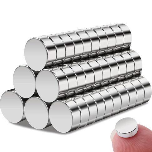 MIN CI 40 Pcs Super Strong Neodymium Round Silver Magnets, 18 mm x 3 mm for Dry Erase Board, Fridge, Crafts & More in Saudi Arabia