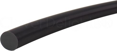 CleverDelights Black 1" Solid Rubber Cord - 10 Feet - Buna 70 Durometer - 1.0 Inch Diameter Round in Saudi Arabia