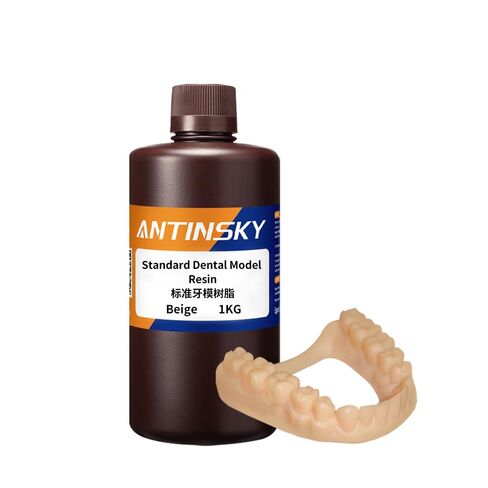 Antinsky Standard Dental Model Resin Dental Model Crown and Bridge Model, Orthodontic Model, Implant Model DLP LCD UV-Curing 405nm 3D Resin Printer 100°C Heat Resistance High Precision Beige 1kg in Kuwait