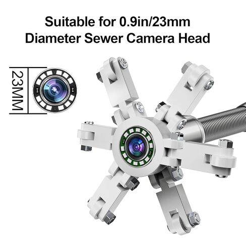 عجلات توجيه مركزية لكاميرا الصرف الصحي، بكرة غطاء حماية 105 مم/4.13 بوصة لمسبار كاميرا تصريف بقطر 0.87 بوصة/22 مم و0.9 بوصة/23 مم، ملحق واقي رأس أنبوب سيميرا in Kuwait