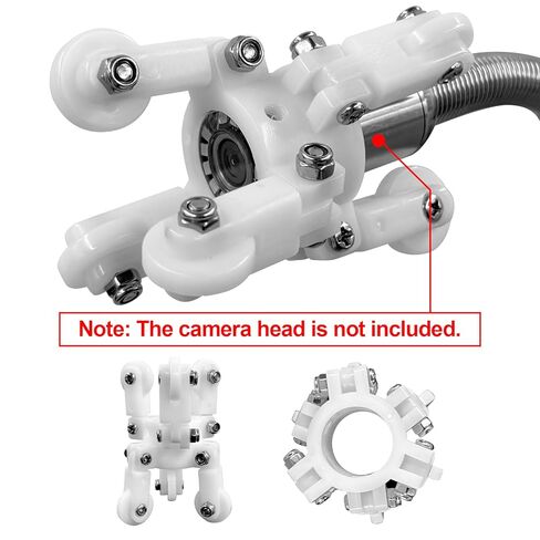 عجلات توجيه مركزية لكاميرا الصرف الصحي، بكرة غطاء حماية 105 مم/4.13 بوصة لمسبار كاميرا تصريف بقطر 0.87 بوصة/22 مم و0.9 بوصة/23 مم، ملحق واقي رأس أنبوب سيميرا in Kuwait