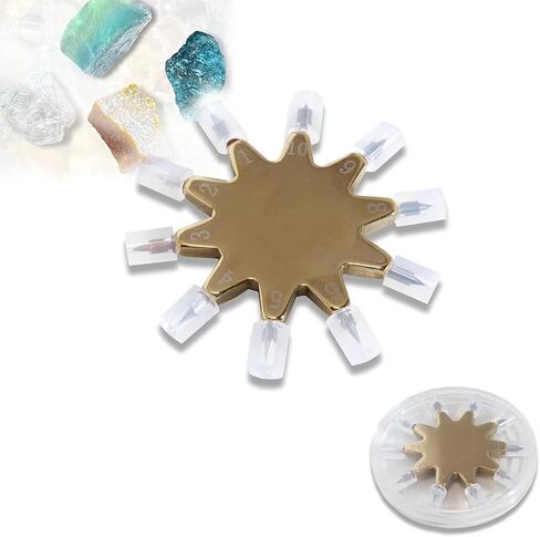 Mohs Hardness Test Kit, 1-10 Grade Scratch Tester with Star-Shaped Design, Portable Mineral Hardness Testing Tool for Gemstones, Rocks, Jewelry & Geology Identification in Kuwait