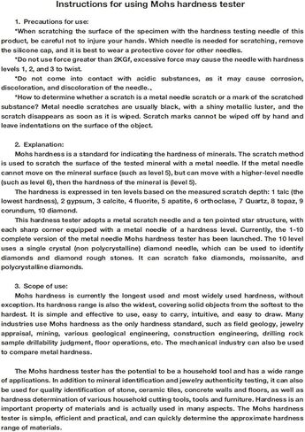 Mohs Hardness Test Kit, 1-10 Grade Scratch Tester with Star-Shaped Design, Portable Mineral Hardness Testing Tool for Gemstones, Rocks, Jewelry & Geology Identification in Kuwait