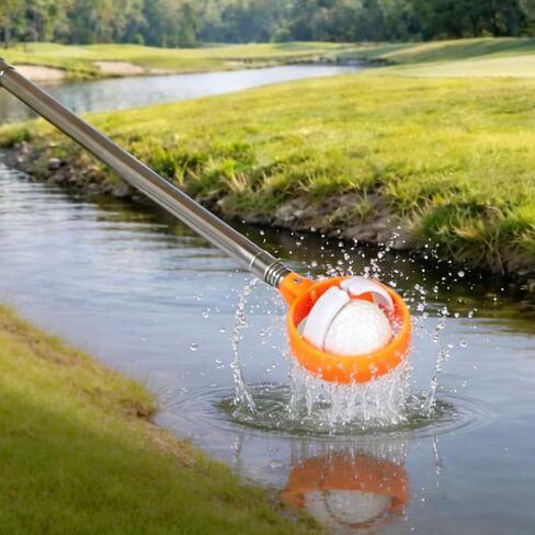 Professional Golf Ball Retriever Telescopic for Water, 9Ft/12Ft/16.3Ft/20Ft Stainless Steel Golf Ball Retriever with Spring Release-Ready Head Locking Clip in Saudi Arabia