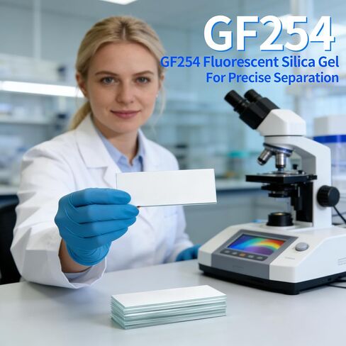 لوحات TLC من THOUSANDSUNNY، GF254 0.98 بوصة × 2.95 بوصة، لوحة كروماتوغرافيا بطبقة رقيقة من جل السيليكا المدعومة بالزجاج 80 قطعة in Kuwait