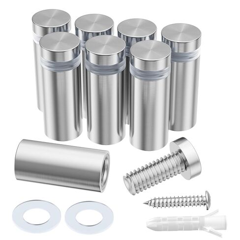 8 Pcs 1/2"x1" Sign Standoff Screws, Stainless Steel Sand Off, Wall Mounts Glass Standoff Advertising Nail for Hanging Acrylic Picture Frame in Kuwait