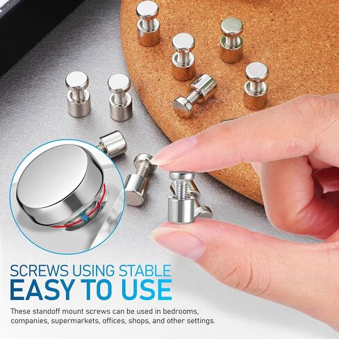 HOMSFOU 12 Sets Stainless Steel Standoff Screws - Standoff Screws for Acrylic, Photo Frames & Advertising Displays in Saudi Arabia
