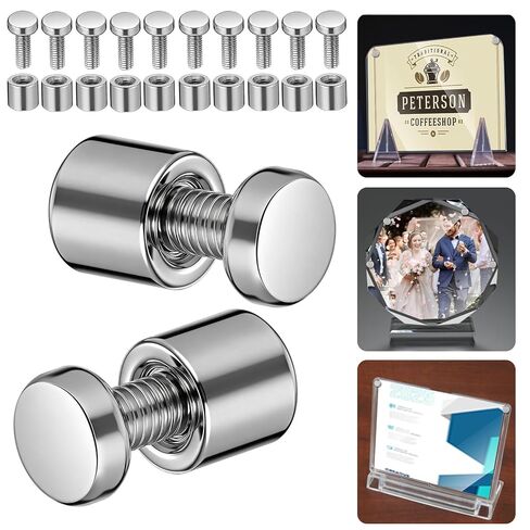 HOMSFOU 12 Sets Stainless Steel Standoff Screws - Standoff Screws for Acrylic, Photo Frames & Advertising Displays in Saudi Arabia