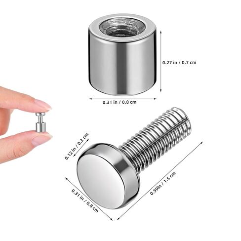 HOMSFOU 12 Sets Stainless Steel Standoff Screws - Standoff Screws for Acrylic, Photo Frames & Advertising Displays in Saudi Arabia