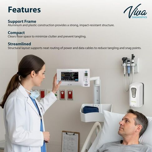VivaDiagnostics Wall Mount Vital Signs Monitor Bracket (Monitor NOT Included) in Kuwait