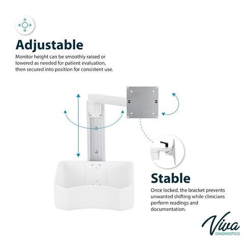 VivaDiagnostics Wall Mount Vital Signs Monitor Bracket (Monitor NOT Included) in Kuwait