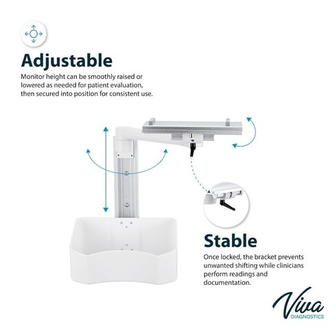 VivaDiagnostics Wall Mount Vital Signs Monitor Bracket (Monitor NOT Included) in Kuwait