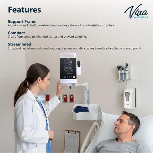 VivaDiagnostics Wall Mount Vital Signs Monitor Bracket (Monitor NOT Included) in Kuwait