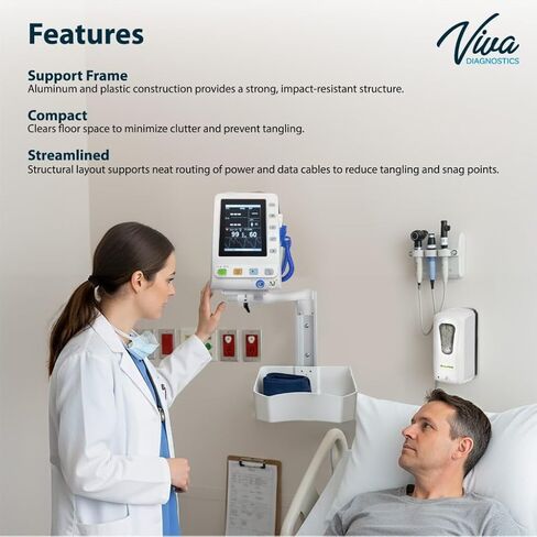 VivaDiagnostics Wall Mount Vital Signs Monitor Bracket (Monitor NOT Included) in Kuwait