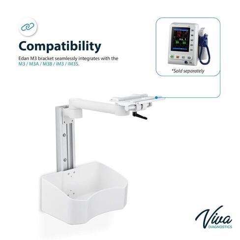 VivaDiagnostics Wall Mount Vital Signs Monitor Bracket (Monitor NOT Included) in Kuwait