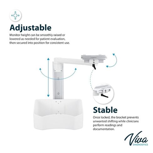 VivaDiagnostics Wall Mount Vital Signs Monitor Bracket (Monitor NOT Included) in Kuwait
