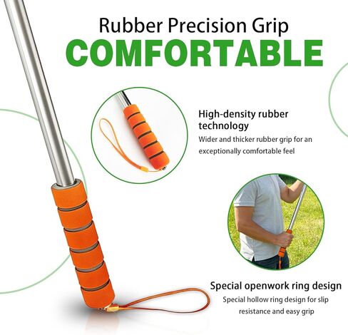 مسترد كرة الجولف التلسكوبي، عمود من الفولاذ المقاوم للصدأ عالي التحمل بطول 9 أقدام مع قبضة مطاطية مضادة للانزلاق، مسترد كرة جولف احترافي مزدوج الجوانب وسهل الالتقاط in Kuwait