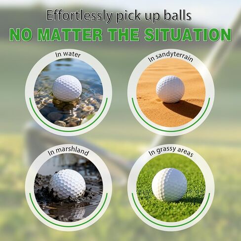 مسترد كرة الجولف التلسكوبي، عمود من الفولاذ المقاوم للصدأ عالي التحمل بطول 9 أقدام مع قبضة مطاطية مضادة للانزلاق، مسترد كرة جولف احترافي مزدوج الجوانب وسهل الالتقاط in Kuwait