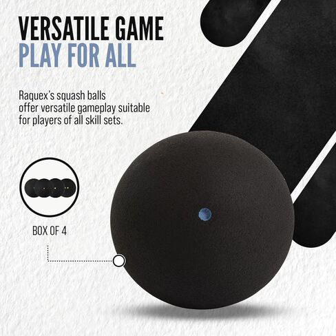 كرات الاسكواش التقدمية (صندوق مختلط مكون من 4 كرات) - 4 × سرعات لكل صندوق: نقطة صفراء مزدوجة للمنافسة، نقطة صفراء، نقطة حمراء، نقطة زرقاء. كرة اسكواش معتمدة من WSF in Kuwait