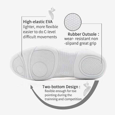 Girls Cheer Shoes Black Breathable Cheerleading Shoes Youth Athletic Training Tennis Sneakers for Competition Sport in Saudi Arabia