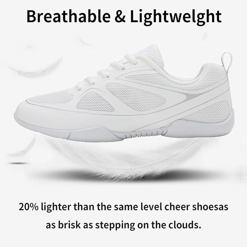 Girls Cheer Shoes Black Breathable Cheerleading Shoes Youth Athletic Training Tennis Sneakers for Competition Sport in Saudi Arabia