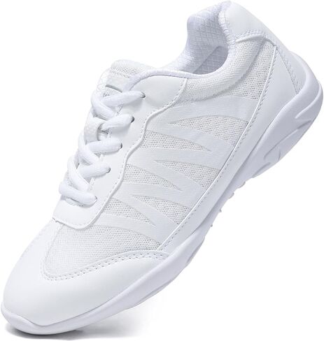 TUOTOM White Cheer Shoes for Girls Lightweight Youth Kids Cheerleading Sneakers Hip Hop Dance Shoes Tumbling Tennis in Kuwait