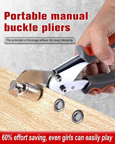 Stainless Steel Grommet Kit (3/8 and 1/4) Includes a Hammer and Bag and 200 10mm and 300 6mm Grommets. Eyelet and Grommet Tool Kit for DIY Tarp Leather Ring Repair and Installation. in Kuwait