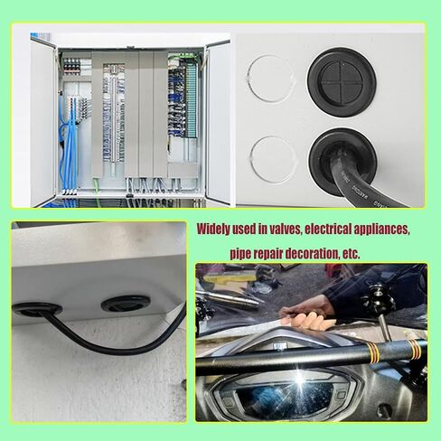 65Pcs Round Rubber Grommets kit 6 Sizes Double Sided Rubber Grommets for Wiring Automotive Rubber Firewall Hole Plug Cable Wire Protection with Retractable Knife(1-1/2" 1-3/16" 1" 7/8" 13/16" 5/8") in Kuwait