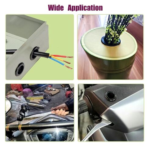 65Pcs Round Rubber Grommets kit 6 Sizes Double Sided Rubber Grommets for Wiring Automotive Rubber Firewall Hole Plug Cable Wire Protection with Retractable Knife(1-1/2" 1-3/16" 1" 7/8" 13/16" 5/8") in Kuwait