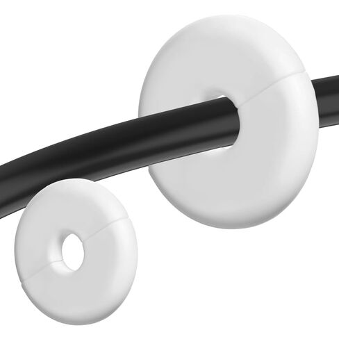 Thinp 2 Pcs Wall Grommets for Cables, Wall Cable Pass Through Anti-Slip Cords Hole Covers Starlink Cable Routing Kit Feed-Through for Walls Holes and Furnitures Wire Hole (White) in Saudi Arabia