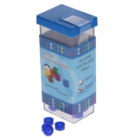 205CD-2X حلقات رمز اللون من السيليكون، كبيرة زرقاء، 60/عبوة in Saudi Arabia