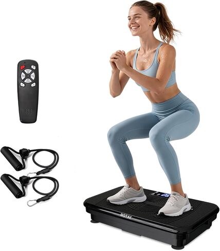 لوحة اهتزاز للتصريف اللمفاوي وتمارين الجسم بالكامل - آلة تمرين منزلية لفقدان الوزن وتقوية العضلات للرجال والنساء، منصة لياقة بدنية بسعة 400 رطل in Kuwait