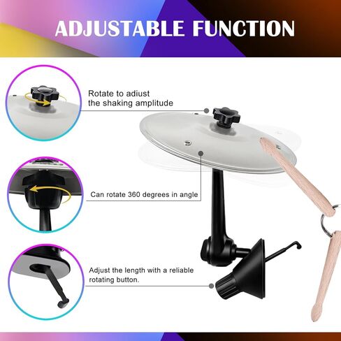 عبوتان من فتحات تهوية الصنج للسيارة مع عصي الطبل وملصق السيارة - صنج صغير للوحة قيادة السيارة، ملحق موسيقى سهل التركيب لقارعي الطبول ومحبي الموسيقى، لا حاجة لأي أدوات، فولاذ مقاوم للصدأ متين in Kuwait