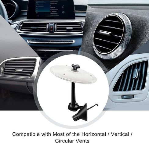 عبوتان من فتحات تهوية الصنج للسيارة مع عصي الطبل وملصق السيارة - صنج صغير للوحة قيادة السيارة، ملحق موسيقى سهل التركيب لقارعي الطبول ومحبي الموسيقى، لا حاجة لأي أدوات، فولاذ مقاوم للصدأ متين in Kuwait