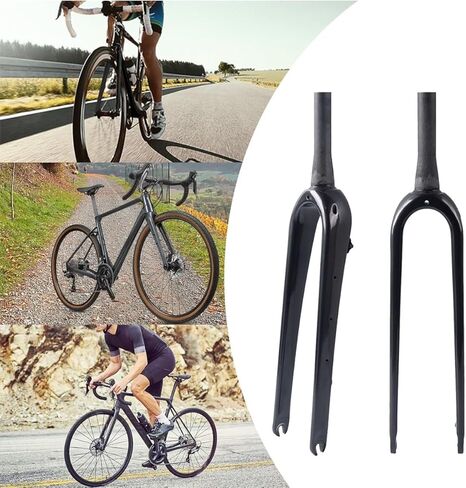 Gravel 700C Carbon Fiber Rigid Fork Road Bike Forks QR 9 * 100mm 1-1/8" 28.6mm Straight/Tapered Tube Hard Front Fork Front Fork Bikes for 55C Tires Disc Brake in Saudi Arabia
