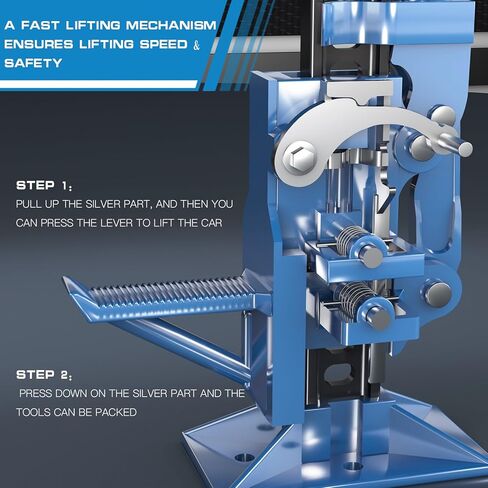مزرعة جاك ، 60 "فائدة رفع مصعد المزرعة ، 3 أطنان/6600 رطل يربط على الطريق أدوات الطريق ، مقبس راتشيت فائدة مع ارتفاع قابل للتعديل ، جاك المزرعة الثقيلة للجرارات والشاحنات وسيارات الدفع الرباعي ، الأزرق in Kuwait
