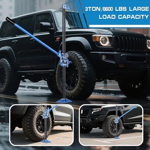مزرعة جاك ، 60 "فائدة رفع مصعد المزرعة ، 3 أطنان/6600 رطل يربط على الطريق أدوات الطريق ، مقبس راتشيت فائدة مع ارتفاع قابل للتعديل ، جاك المزرعة الثقيلة للجرارات والشاحنات وسيارات الدفع الرباعي ، الأزرق in Kuwait