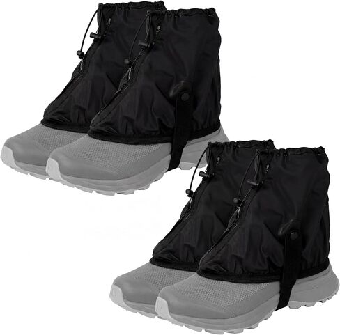 2 Pair Ultralight Trail Gaiters Low Ankle Shoe Gaiters Lightweight Waterproof Leg Guards for Trail Running Hiking, Sand Debris Protection Outdoor in Kuwait