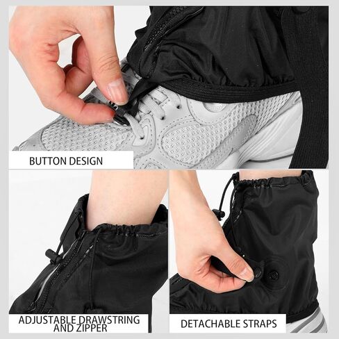 2 Pair Ultralight Trail Gaiters Low Ankle Shoe Gaiters Lightweight Waterproof Leg Guards for Trail Running Hiking, Sand Debris Protection Outdoor in Kuwait