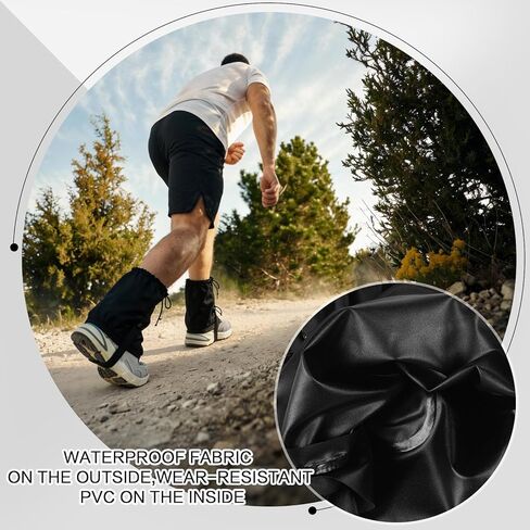 2 Pair Ultralight Trail Gaiters Low Ankle Shoe Gaiters Lightweight Waterproof Leg Guards for Trail Running Hiking, Sand Debris Protection Outdoor in Kuwait